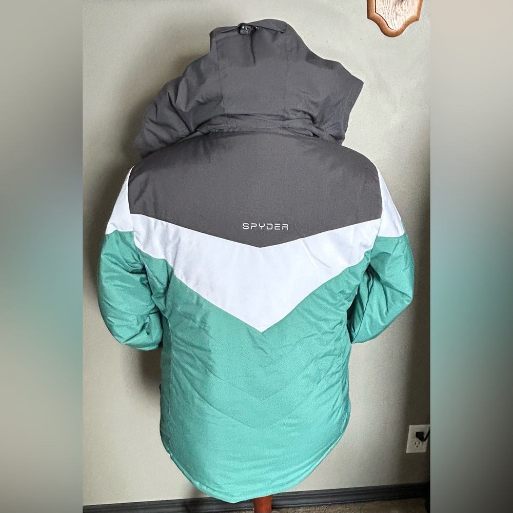 Women’s Spyder 3 in 1 Green n white winter Jacket - Picture 6 of 16